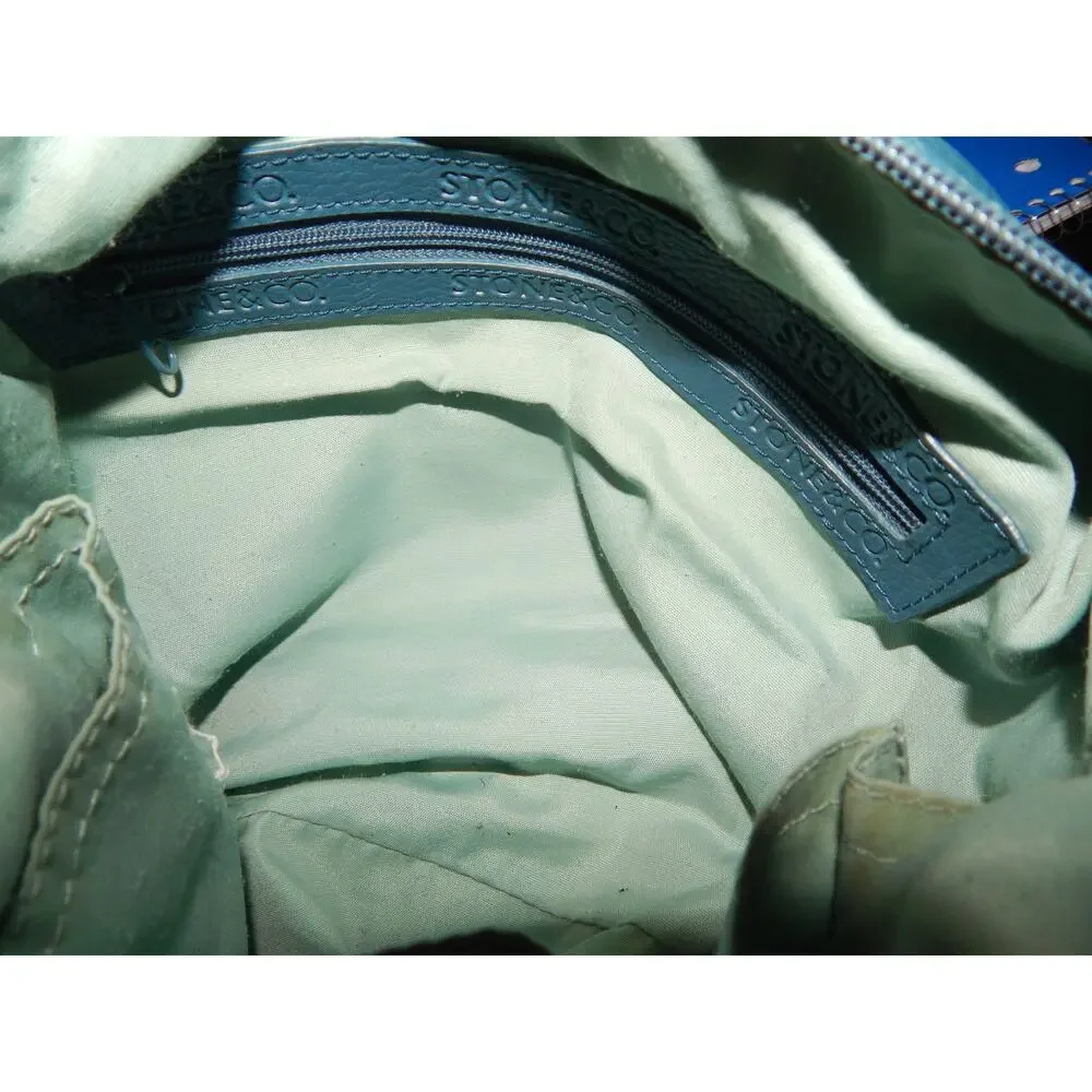 Stone Mountain Turquoise Leather Shoulder Handbag - Picture 7 of 8